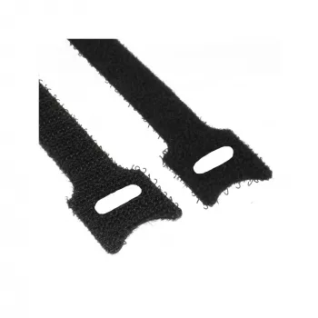 Kabelių raišteliai InLine lipnūs 12×240 mm, nailoniniai, 10 vnt., juodi