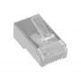 Jungtis 8P8C RJ45 vyriška ekranuota apvaliems kabeliams, InLine, pakuotė po 10 vnt., sidabrinė
