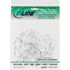 Jungtis 8P8C RJ45 vyriška ekranuota apvaliems kabeliams, InLine, pakuotė po 10 vnt., sidabrinė