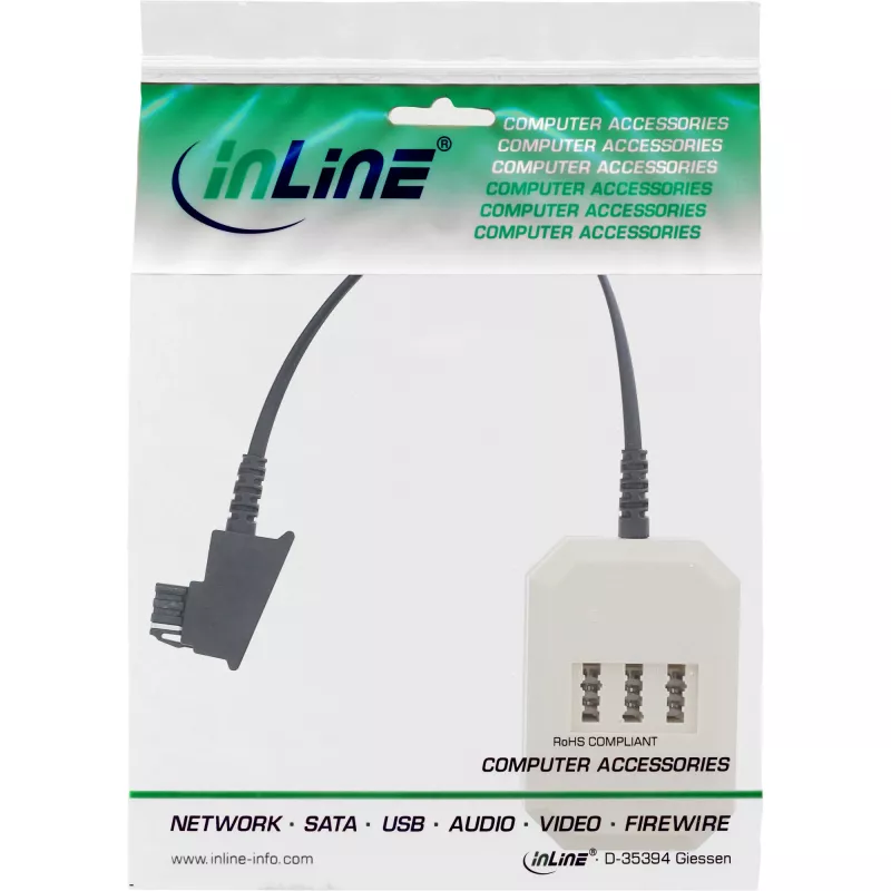InLine TAE adapteris TAE-F vyriškas / TAE NFN + RJ11 moteriškas 0,2 m