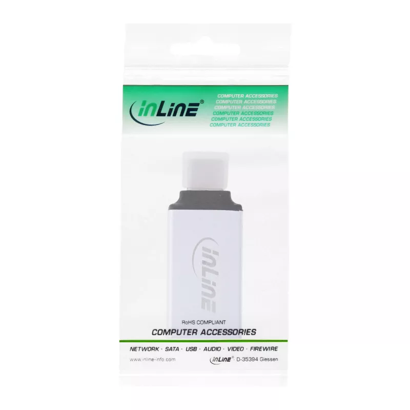 InLine USB 3.2 Gen.2 adapteris, USB-C (vyriškas) į USB-A (moterišką), sidabrinis