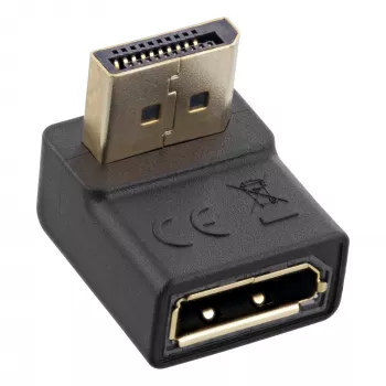 InLine DisplayPort adapteris, DisplayPort kištukas / lizdas, žemyn lenktas