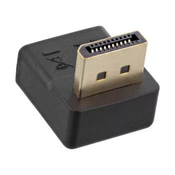 InLine DisplayPort adapteris, DisplayPort kištukas / lizdas, žemyn lenktas