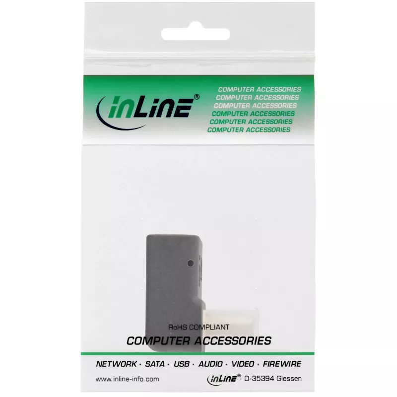 InLine DisplayPort adapteris, DisplayPort kištukas / lizdas, žemyn lenktas