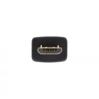 InLine Micro USB 2.0 plokščias laidas USB A / Micro-B, juodas/auksinis, 2 m