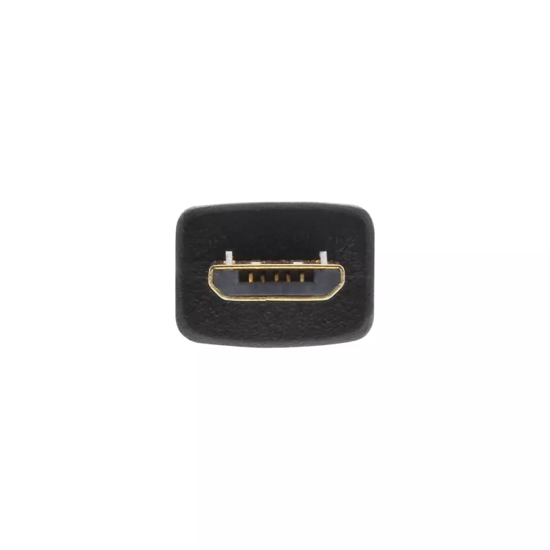 InLine Micro USB 2.0 plokščias laidas USB A / Micro-B, juodas/auksinis, 2 m