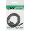 InLine Micro USB 2.0 plokščias laidas USB A / Micro-B, juodas/auksinis, 2 m