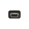 InLine USB 2.0 plokščias laidas USB A kištukas / Mini-B 5 kontaktų juodas/auksinis 2m