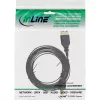 InLine USB 2.0 plokščias laidas USB A kištukas / Mini-B 5 kontaktų juodas/auksinis 2m
