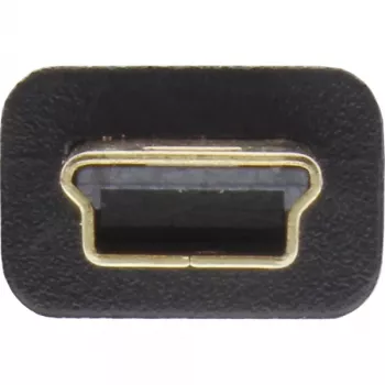 InLine USB 2.0 plokščias laidas USB A kištukas / Mini-B 5pin juodas/auksinis 5m