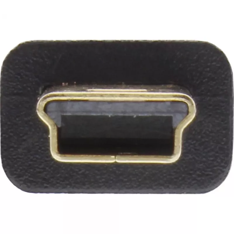 InLine USB 2.0 plokščias laidas USB A kištukas / Mini-B 5pin juodas/auksinis 5m