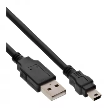 InLine USB 2.0 Mini laidas USB A / Mini B, juodas, 0,5 m