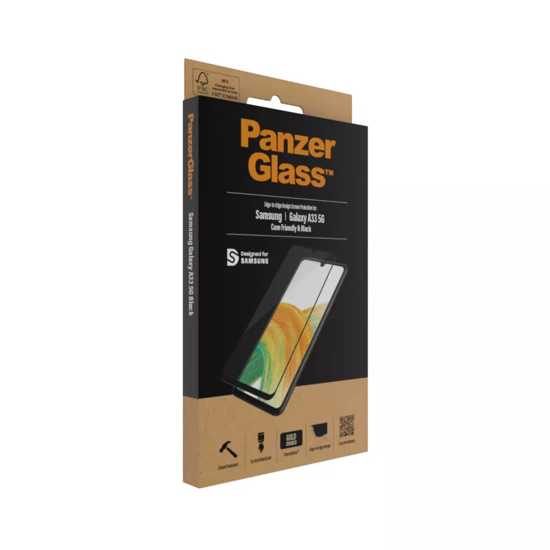 Apsauginis stiklas PanzerGlass Samsung Galaxy A33 5G nuo įbrėžimų ir smūgių