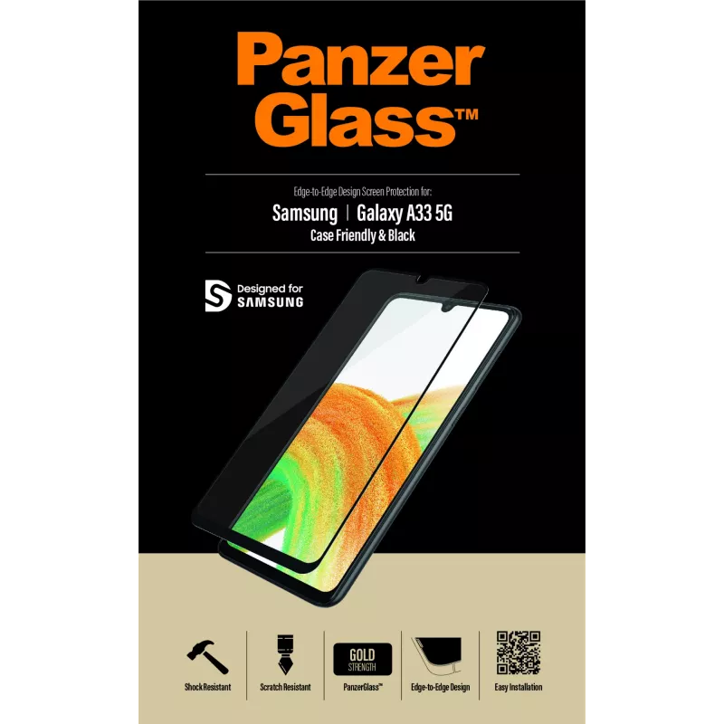 Apsauginis stiklas PanzerGlass Samsung Galaxy A33 5G nuo įbrėžimų ir smūgių