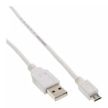 InLine Micro USB 2.0 laidas USB A / Micro-B, baltas, 2 m