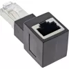 InLine Cat.6A RJ45 adapteris, kištukas / lizdas, 90° į viršų