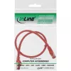 InLine Patch Laidas S/FTP PiMF Cat.6 250MHz varinis halogenų neturintis raudonas 0,5m