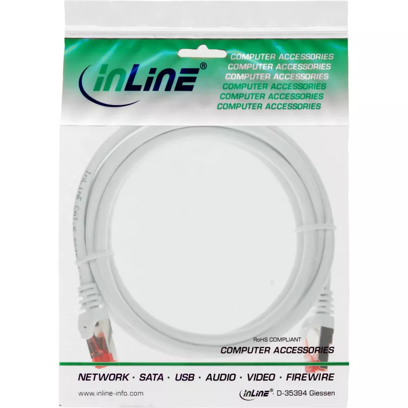 InLine Patch Cable S/FTP PiMF Cat.6 250MHz varinis belaidis baltas 1,5m