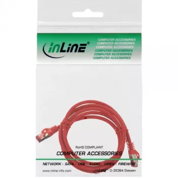 Intos Cat6 S/FTP PiMF jungiamasis laidas, 1,5 m, raudonas