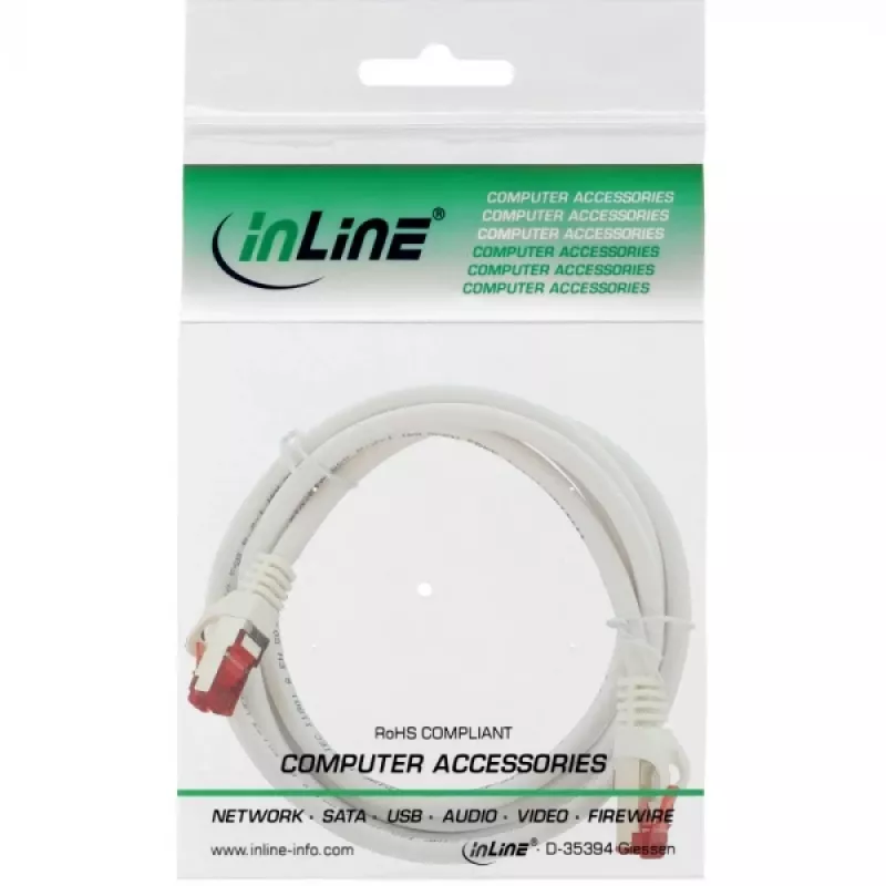InLine Patch kabelis S/FTP PiMF Cat.6 250MHz varis be halogenų baltas 3m