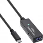 InLine USB 3.2 Gen.1 aktyvus ilginimo kabelis, USB-C kištukas į USB-A lizdą, 5 m