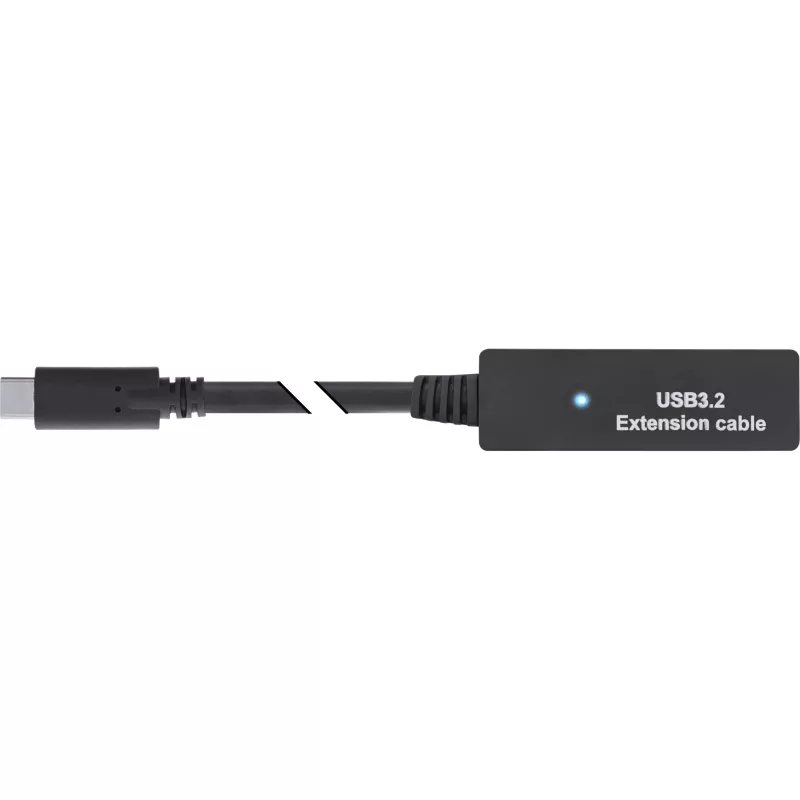InLine USB 3.2 Gen.1 aktyvus ilginimo kabelis, USB-C kištukas į USB-A lizdą, 5 m