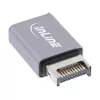 InLine USB 3.2 adapteris, vidinis USB-E priekinio skydelio kištukas į USB-C lizdą