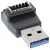 InLine USB 3.2 adapteris, USB-A (vyriškas) į vidinį USB-E priekinio skydelio lizdą