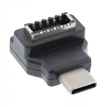 InLine USB 3.2 adapteris, USB-C kištukas į vidinį USB-E priekinio skydelio lizdą