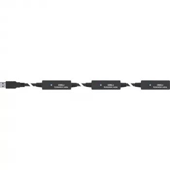 InLine USB 3.2 Gen.1 aktyvus ilginimo kabelis, USB-A kištukas į USB-C lizdą, 10 m