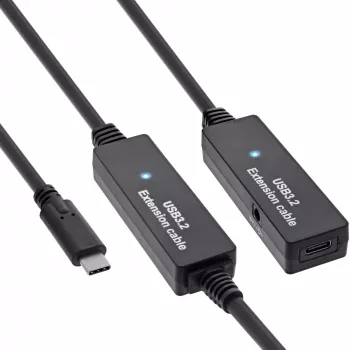 InLine USB 3.2 Gen.1 aktyvus prailginimas, USB-C kištukas į USB-C lizdą, 15 m