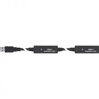InLine USB 3.2 Gen.1 aktyvus ilginimo kabelis, USB-A kištukas į USB-C lizdą, 15 m