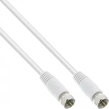 InLine SAT kabelis 2x ekranuotas itin mažų nuostolių 2x F-kištukas >75dB baltas 7m