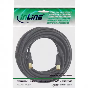 InLine antenos kabelis 2x ekranuotas >85dB juodas 3m
