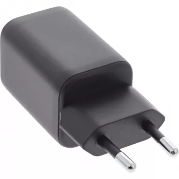 InLine USB maitinimo blokas, įkroviklis, USB-A + USB Type-C, 33W, PD + QC
