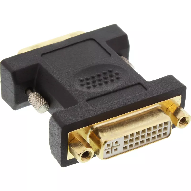 InLine DVI-D adapteris DVI-I 24+5 moteriškas / DVI-D 24+1 vyriškas, auksuoti kontaktai