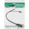 InLine HDMI M į DisplayPort F keitiklio laidas, 4K, juodas/auksinis, 0,3 m