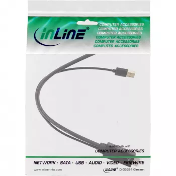 InLine HDMI M į DisplayPort F keitiklio laidas, 4K, juodas/auksinis, 0,3 m