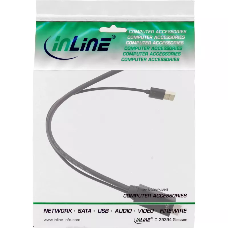 InLine HDMI M į DisplayPort F keitiklio laidas, 4K, juodas/auksinis, 0,3 m