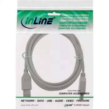InLine USB 2.0 ilginimo laidas A tipo kištukas / lizdas 34633 smėlio spalvos 0,3 m