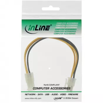 InLine Power Extension vidinis ilginimas pagrindinei plokštei P4 4pin vyriškas/moteriškas 0,20 m