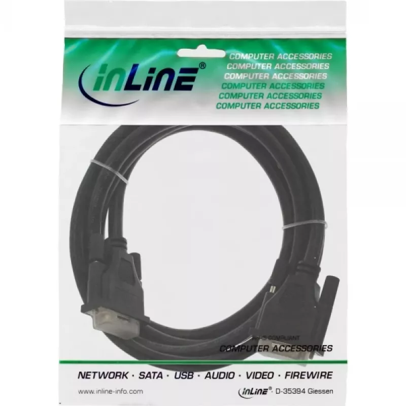 InLine DVI-D laidas 24+1 vyriškas / vyriškas Dual Link 5m