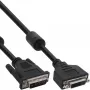 InLine DVI-D kabelis 24+1 M/F, Dual Link, 2 ferito žiedai, 2m