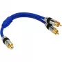 InLine RCA Y-Cable Premium 1x RCA lizdas / 2x RCA kištukai, auksu dengti, 0,25 m