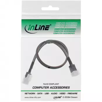 InLine Mini SAS HD kabelis SFF-8643 į SFF-8087 su šoniniu kanalu 1m
