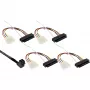 InLine Mini SAS HD laidas, SFF-8643 kampuotas į 4x SFF-8482 su maitinimu, 1 m