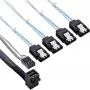 InLine Mini SAS HD kabelis SFF-8643 kampuotas į 4x SATA + Sideband 1m