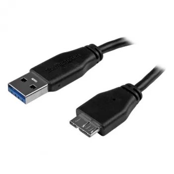StarTech.com plonas Micro USB 3.0 laidas - vyriškas/vyriškas - 15 cm, USB A, Micro-USB B, USB 3.2 Gen 1, juodas