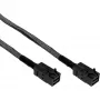 InLine Mini SAS HD kabelis SFF-8643 iki SFF-8643 su šoniniu ryšiu 0,5 m