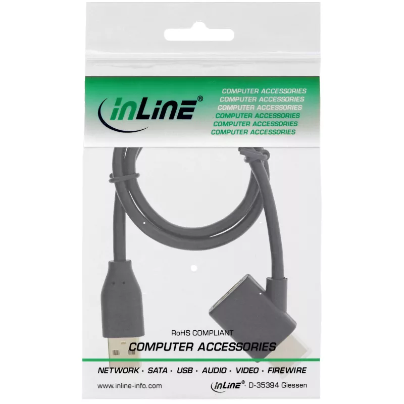 InLine HDMI adapteris M / F su USB-A maitinimo injektoriumi 0,5 m